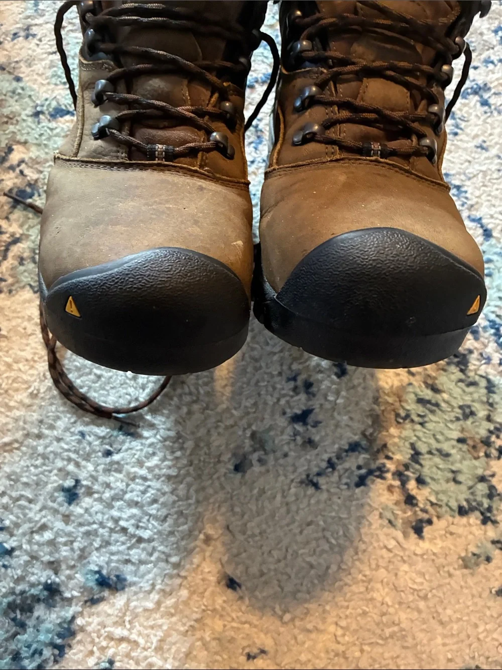 KEEN Men's Utility Brown Lace-Up safety Hiking Boots Workwear size 11 D